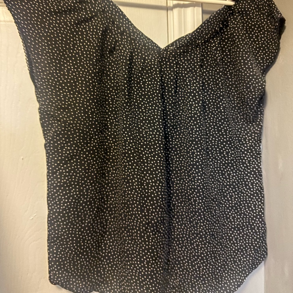 Black and White Polka Dot Women's Top